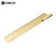 KACO金屬書(shū)簽尺15cm多功能直尺辦公用品測量繪圖尺子 1把/袋 香檳金色