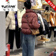 啄木鳥(niǎo)正品女裝短款羽絨棉服外套女2025冬季新款顯瘦小個(gè)子加厚立領(lǐng)棉衣 安哥拉紅 L (建議100斤-115斤)