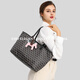 EMO ELEGANT MODEST ORIGINAL時(shí)尚百搭韓國經(jīng)典狗牙包大號托特包上班通勤手提包單肩女包購物袋 黑色