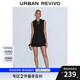 UR2025夏季新款女裝高智感氣質(zhì)飄帶無(wú)袖連衣裙UWG750081 黑色 (裙長(zhǎng)偏短) S