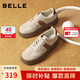 百麗復古德訓鞋女25秋新拼色休閑鞋JD002CM5 棕色 38