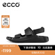 愛步（ECCO）涼鞋男 復(fù)古男士運(yùn)動(dòng)涼鞋夏天勃肯沙灘休閑鞋男皮涼鞋 科摩500944 黑色50094401001 39
