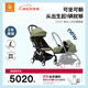 StokkeYOYO3 0+6+全能型嬰兒推車(chē)可折疊遛娃神輕便嬰兒車(chē)可坐可躺 yoyo3 0+6+橄欖綠 黑色車(chē)架