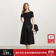 范思藍恩小黑裙夏氣質(zhì)通勤不易皺2025夏季新款易打理短袖裙子2778 黑色 M