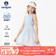 納維凱爾（Navigare）女童連衣裙夏季兒童裙子安全褲無(wú)袖速干清新活力海岸冰晶藍150