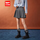 IEF/愛(ài)依服半身裙2025秋季新款韓版簡(jiǎn)約純色通勤風(fēng)百搭顯瘦百褶裙 灰 XS