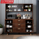天府家逸實(shí)木餐邊柜新中式大容量?jì)ξ锕窦矣每蛷d酒柜一體靠墻多功能餐邊柜 【SM34】1.6米組合 包安裝