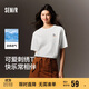 森馬（Semir）迪士尼短袖t恤女中長(cháng)款寬松圓領(lǐng)上衣25夏涼感打底衫109325100025