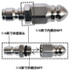 水老鼠疏通頭旋轉高壓噴嘴不銹鋼1/4快插前一后六噴頭下水道管道清洗 【前噴1后噴6】不銹鋼水老鼠高壓噴頭疏通器 【老鼠看見(jiàn)都害怕】