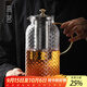 高茗（gaoming）超大容量加厚玻璃茶壺耐熱內置過(guò)濾網(wǎng)防爆泡茶壺明火家用煮茶套裝 1800ml 米高大茶壺