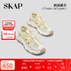 SKAP奶油貓爪女鞋2025夏季厚底運(yùn)動(dòng)瑪麗珍女士包頭沙灘涼鞋