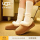 UGG秋季女士茸茸毛圈口平底休閑樂(lè )福鞋懶人毛毛鞋1119002CHE|栗色39