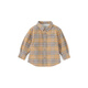 無(wú)印良品（MUJI）嬰童 法蘭絨長(cháng)袖襯衫 兒童襯衣男童女童童裝25年秋季CC272A5A 暗黃色格紋 90 /52A