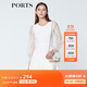 PORTS寶姿商場(chǎng)同款春夏新品女裝歐根紗拼接袖連衣裙 米白 S