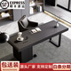 意式輕奢辦公書(shū)桌家用客廳大長(cháng)工作臺成人電腦桌雙人高端書(shū)房桌子 黑色橡木（ENF級別進(jìn)口海洋板） 1600x700x750mm