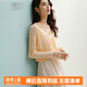 晚白【斷碼清倉】早秋款時尚休閑上衣簡約彈力系帶輕薄針織開衫女 桔色 L