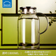 樂(lè )扣樂(lè )扣冷水壺玻璃涼水壺瓶大容量泡茶茶壺家用耐高溫晾白開(kāi)水杯扎壺夏季 加厚不銹鋼蓋1800ml清吟壺 升級