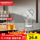 金灶（KAMJOVE）玻璃水杯耐熱小品茗杯加厚功夫茶杯茶具家居泡茶小杯帶把花茶杯 透明款 50ml 4只