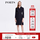 PORTS寶姿女裝長袖OL風職場收腰連衣裙ALN9D030JCF036 丈青 L (8)