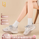 OLJ奢侈高端品牌德訓鞋夏季新款內增高透氣網(wǎng)面百搭運動(dòng)休閑鞋 米白 37