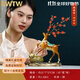 RWTW一路暴富梅花鹿銅擺件客廳玄關(guān)辦公室酒柜裝飾品喬遷送開(kāi)業(yè)禮物 一鹿暴富 長(cháng)21寬7高27厘米