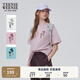 Teenie Weenie小熊T恤女2025年夏季新款活力清新休閑上衣圓領(lǐng)短袖T恤女 A-粉色 M