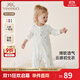 英氏（YEEHOO）嬰兒衣服新生兒連體衣男女寶寶純棉新疆棉嬰幼兒居家爬服四季款