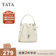 他她（TATA）氣質(zhì)菱格通勤水桶包女包包手拎包單肩包春季新款X3417AX5 米白 F