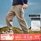 ASK JUNIOR男童褲子2025秋兒童純色長褲百搭束腳跑步褲 灰色 120