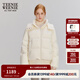 Teenie Weenie小熊女裝時(shí)尚冬季簡(jiǎn)約學(xué)院風(fēng)羽絨服連帽款短款面包服 象牙白 S (160)