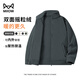 MiiOW貓人【雙面搖粒絨】立領(lǐng)外套男冬季加絨加厚防風(fēng)保暖抓絨衛衣夾克 深灰 【防風(fēng)保暖+循環(huán)鎖溫】 L 【合適120-140斤】