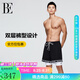 范德安（BALNEAIRE）男士泳褲速干沙灘褲時(shí)尚套裝雙層休閑運(yùn)動(dòng)海邊 50435 酷感黑白 2XL