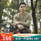 AKSERIES AK男裝秋季新款輕復古系列印花休閑圓領(lǐng)套頭衛衣男2205230易穿搭 卡其色 XL