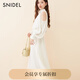 SNIDEL2025春夏新品優(yōu)雅泡泡袖露肩收腰純色雪紡連衣裙SWFO251074 象牙白 S （0）