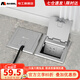 MSHML地插座隱藏式不銹鋼防濺水120型通用強(qiáng)電插座電話網(wǎng)絡(luò)地面插座 五孔