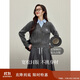 茵曼學(xué)院風(fēng)polo領(lǐng)假兩件麻花毛衣2025秋女裝新款針織開(kāi)衫 花灰色 S