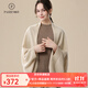 帕什 【25新款】羊絨披肩女斗篷型四季通用100%山羊絨圍巾PS-49 無(wú)染色米駝 均碼