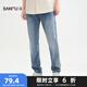 三福2025夏季男士合身小腳牛仔褲 都市通勤直腰長(zhǎng)褲男498507 天藍(lán) 29