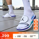 耐克（NIKE）Jordan官方耐克喬丹HYDRO 5男子拖鞋夏季緩震支撐舒適555501 103白/黑/祖母綠/冰葡萄紫 44