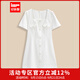 IEF/愛依服裙子2025春夏新款韓版名媛淑女風(fēng)氣質(zhì)感通勤顯瘦連衣裙 白 S