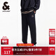 杰克·瓊斯（JACK&JONES） 松緊彈力抽繩腰頭法斗狗刺繡裝飾潮流舒適百搭衛(wèi)褲男裝22511D012