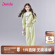 笛莎（DEESHA）童裝兒童女童套裝2025秋季新款中大童寬松休閑運動(dòng)針織套裝 淺豆綠 130