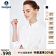 Navigare意大利小帆船長(cháng)袖襯衫女休閑方領(lǐng)春秋季衫衣寬松顯瘦通勤百搭襯衣 科技白 L