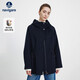 Navigare意大利小帆船25年新款女中長(cháng)款毛呢大衣寬松全羊毛外套2341445502