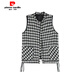 皮爾卡丹（pierre cardin）千鳥(niǎo)格馬甲女2025春秋新款上衣小香風(fēng)寬松休閑時(shí)尚馬夾背心外套 千鳥(niǎo)格馬甲 L 100-120斤