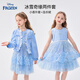 迪士尼冰雪奇緣艾莎公主套裝2025秋季新款兒童中大童外套裙子兩件套