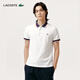 LACOSTE【王一博同款】法國鱷魚(yú)男士撞色領(lǐng)口袖口設計彈力Polo衫|PH6351 001/白色 L 5/180