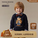 Teenie Weenie小熊童裝25新款秋冬男女寶寶圓領(lǐng)印花加絨衛(wèi)衣 藏青色 100cm