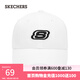 斯凱奇（Skechers）男女同款休閑鴨舌帽情侶棒球帽百搭休閑帽子 亮白色/0019(L319U045-0019) 均碼