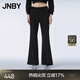 江南布衣（JNBY）春秋季女裝休閑褲女簡(jiǎn)約通勤微喇叭褲氣質(zhì)百搭褲子 001/本黑 S